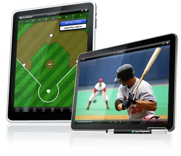 Image of Digital Playbook iPad App Playing Field tablet for Sports Teams, baseball and MLB